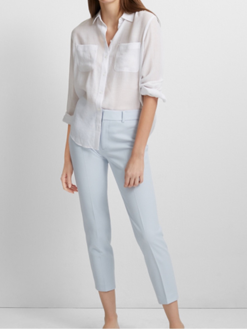 🩵Club Monaco🩵 NWOT Gorgeous Baby Blue Remi Capri Pant. S12. Pristine!